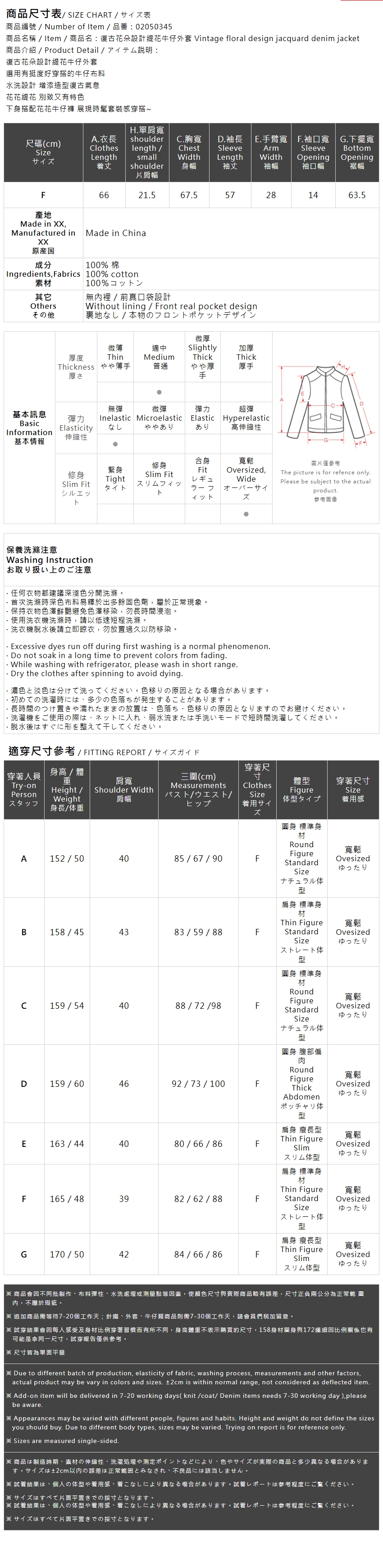 フラワージャカードデニムジャケット