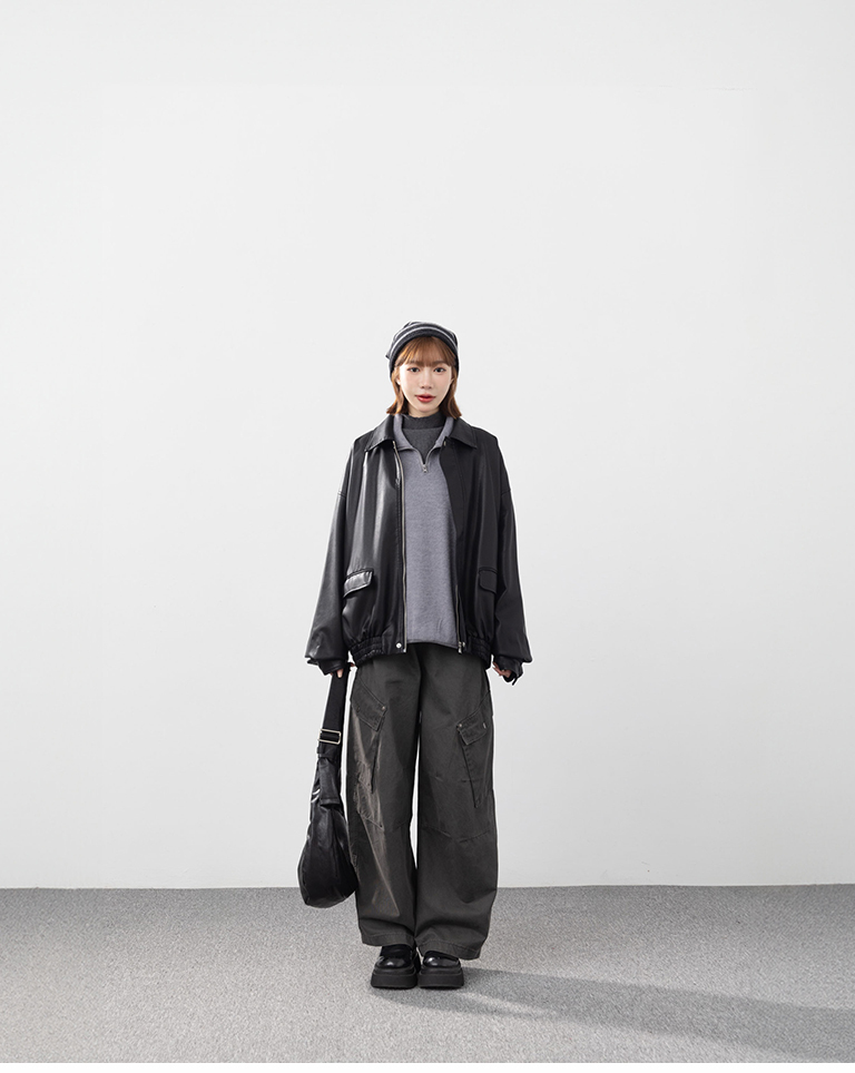 冬10未入荷---マットレザージャケット 2色展開