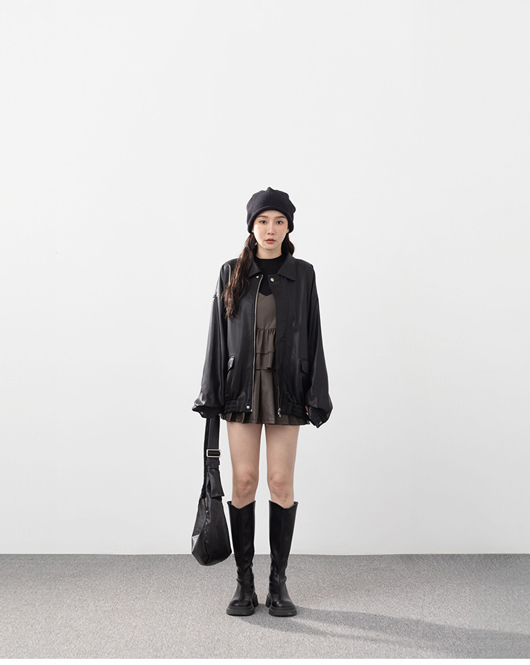 冬10未入荷---マットレザージャケット 2色展開