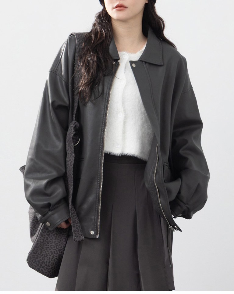 冬10未入荷---マットレザージャケット 2色展開