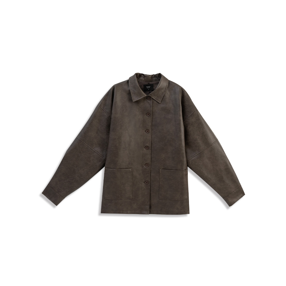 ボタンレザージャケット 2色展開