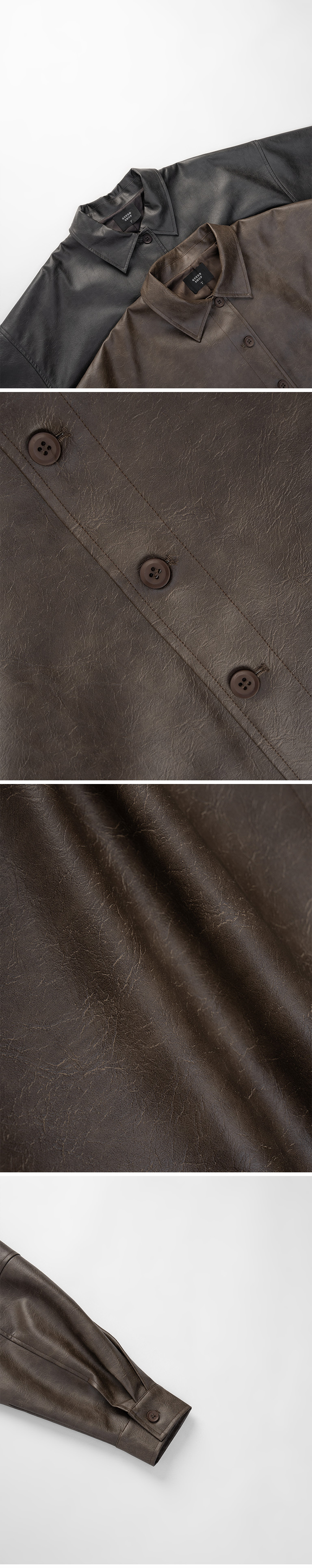 ボタンレザージャケット 2色展開