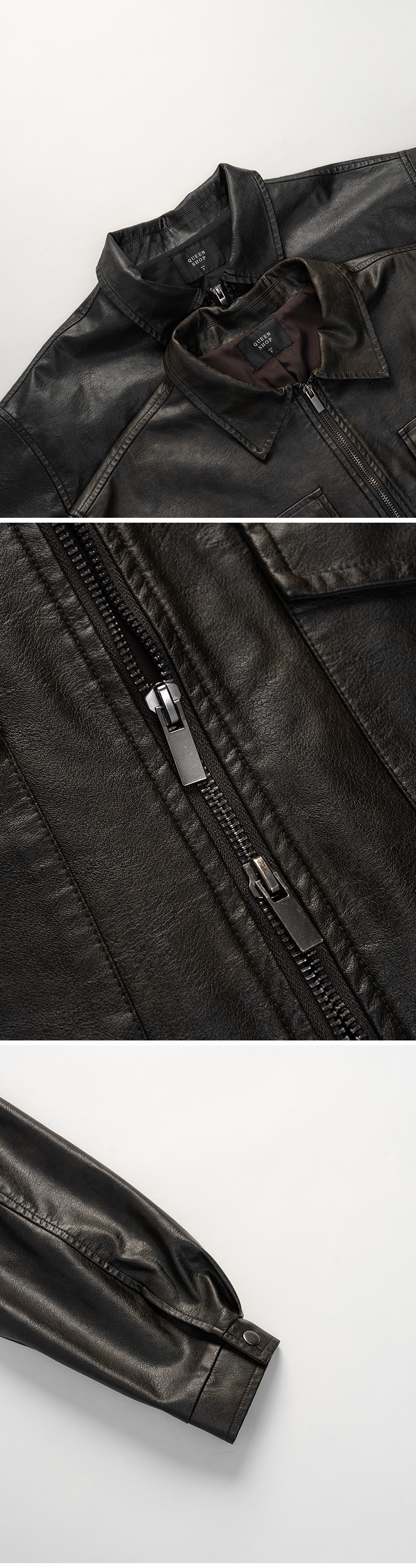 ショートレザージャケット 2色展開