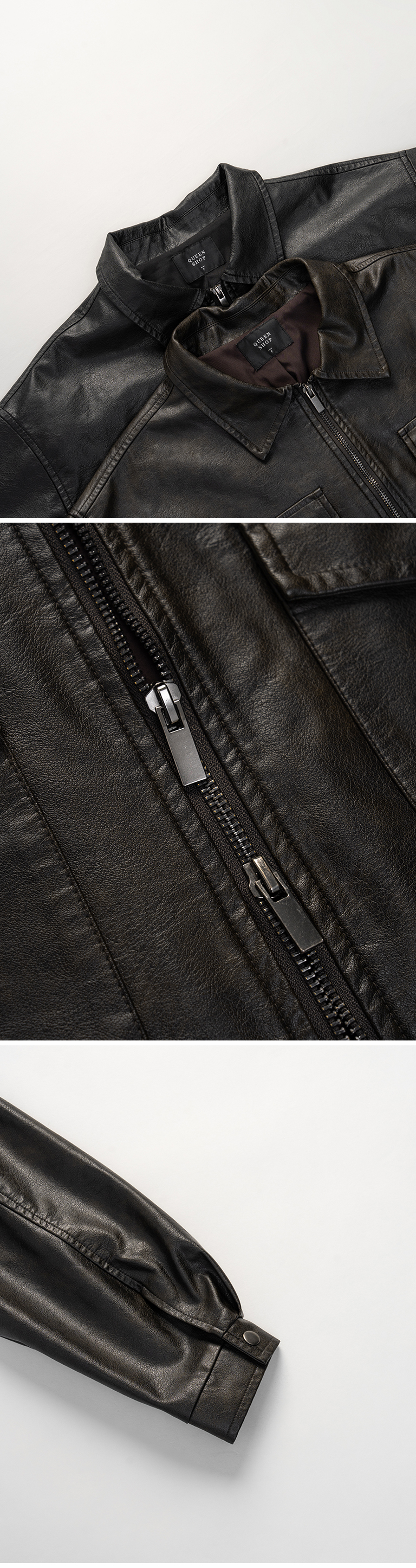 ショートレザージャケット 2色展開