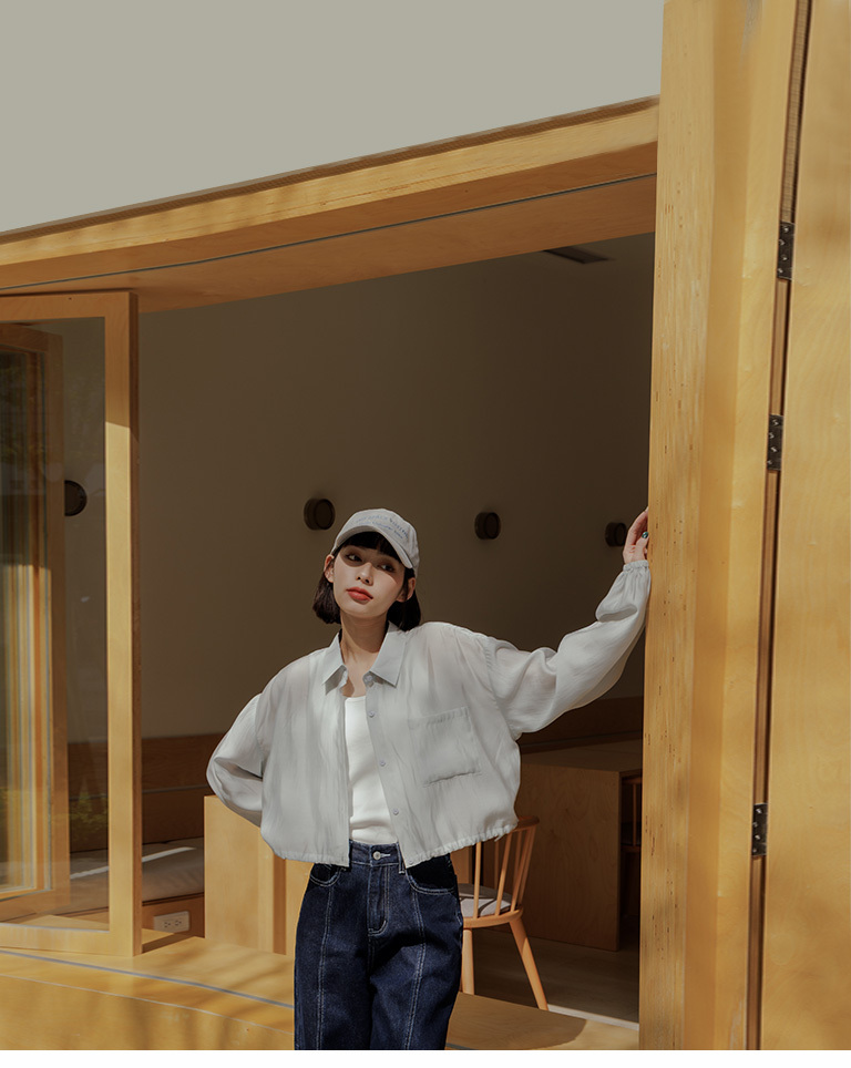 裾ドローコードシャツ 二色展開 02071640