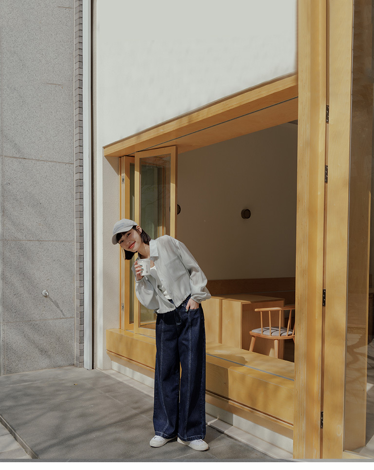 裾ドローコードシャツ 二色展開 02071640