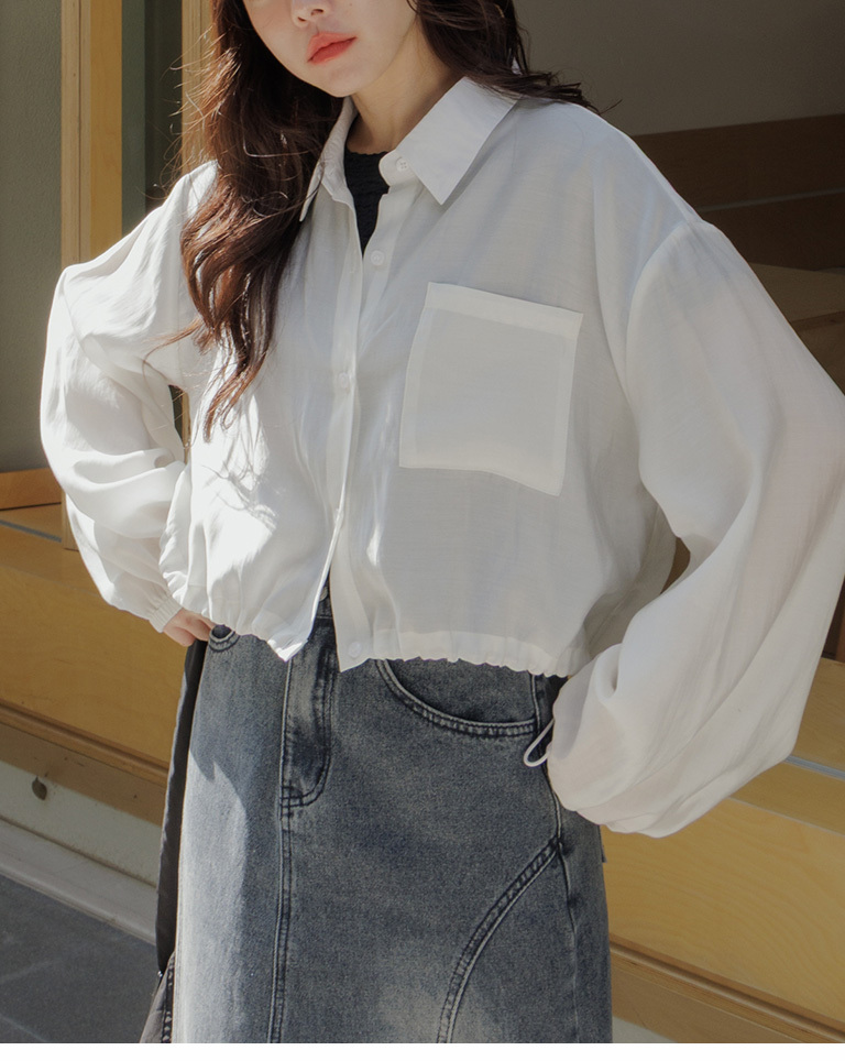 裾ドローコードシャツ 二色展開 02071640