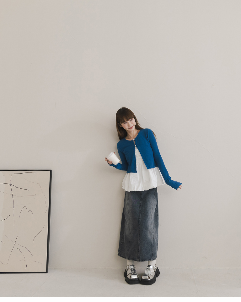 ショート丈カーディガン 3色展開