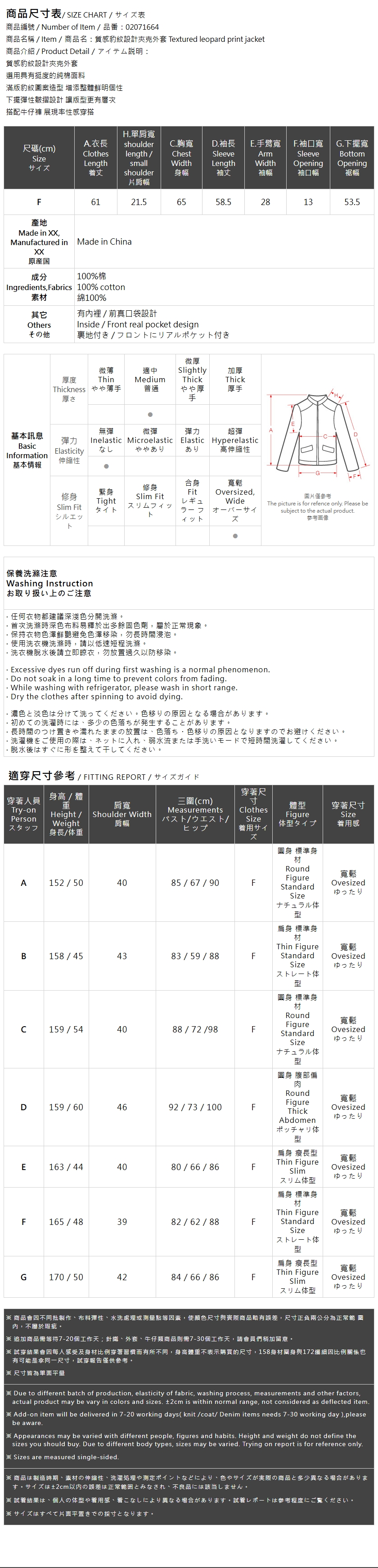 レオパード柄ンジャケット
