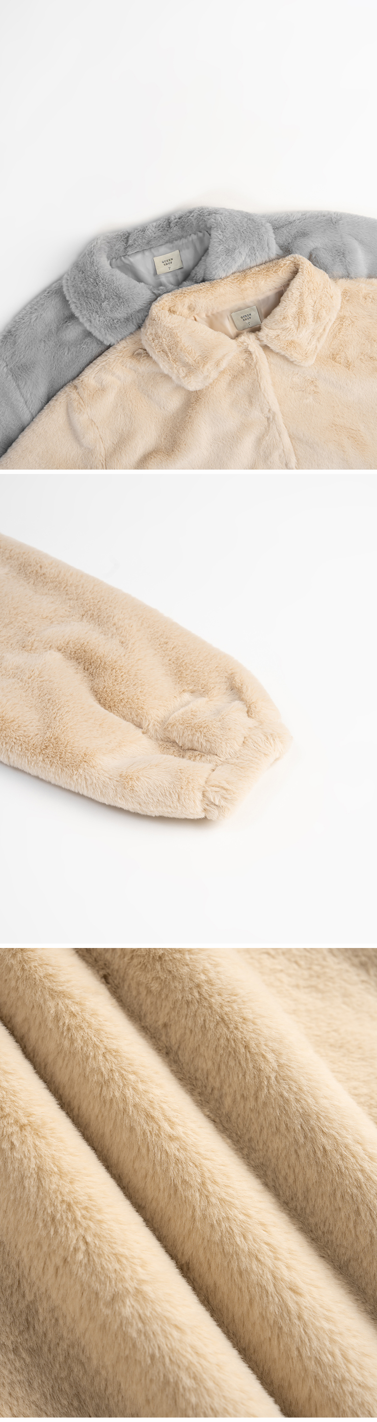 フェイクファージャケット カーキ