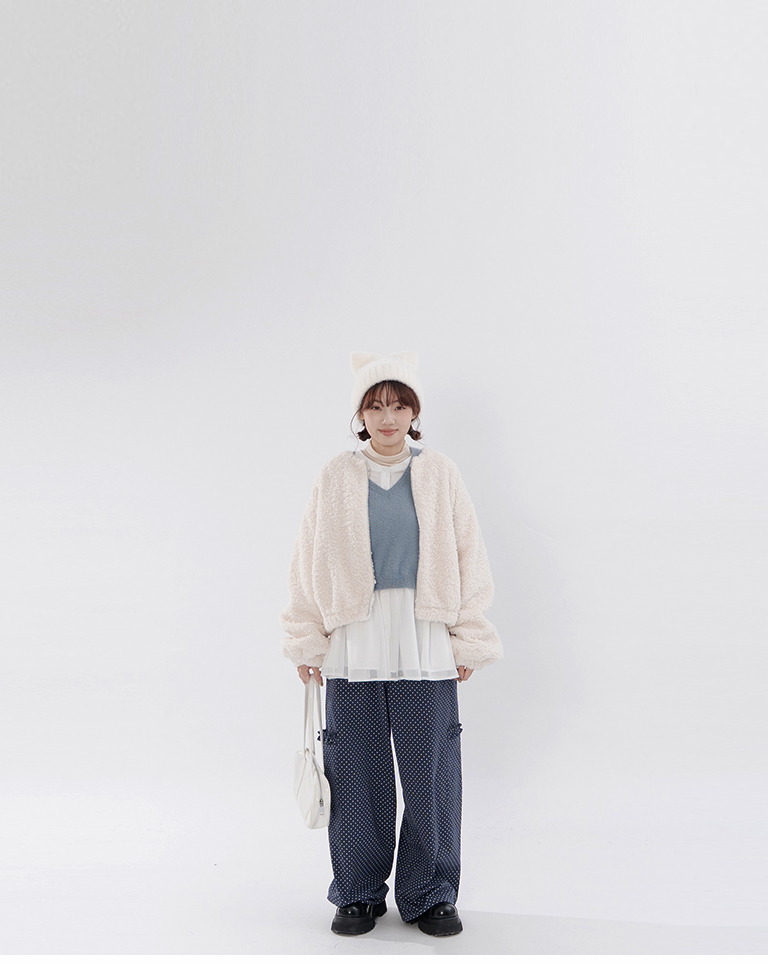 冬7---テディフリースジャケット 2色展開