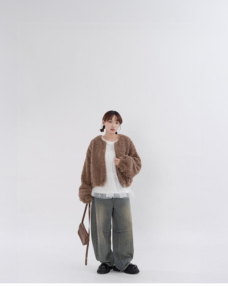 冬7---テディフリースジャケット 2色展開