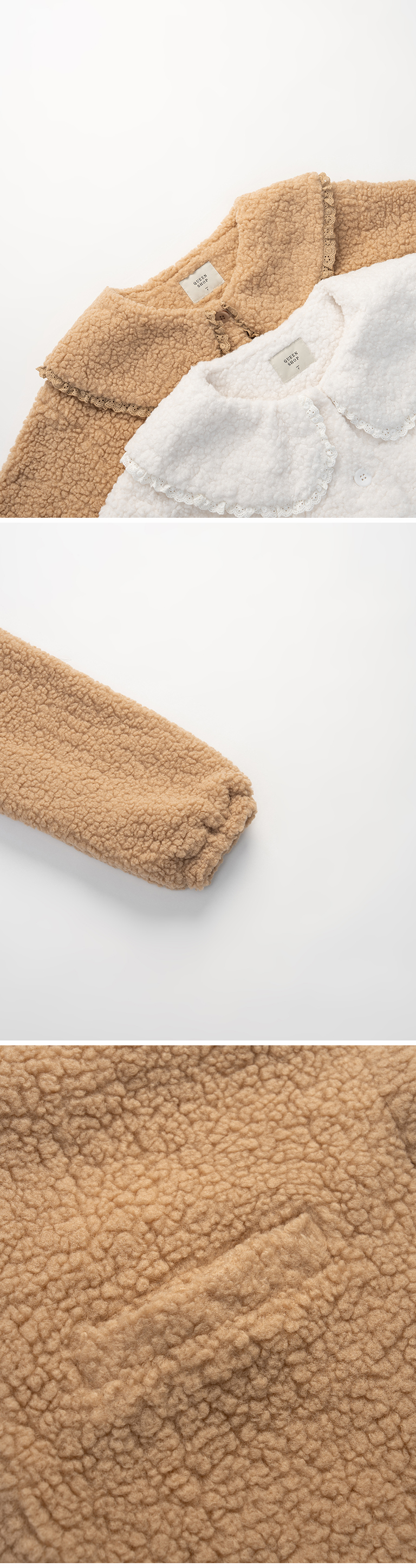 ドールカラーフェイクボアジャケット 2色展開