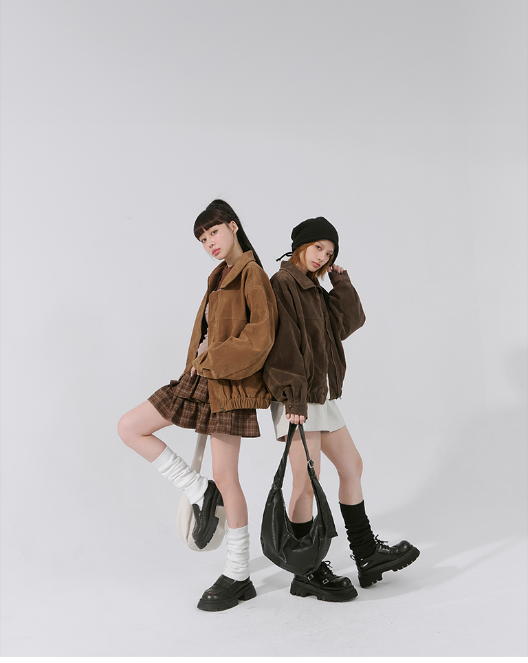 スエード風ョートジャケット 2色展開