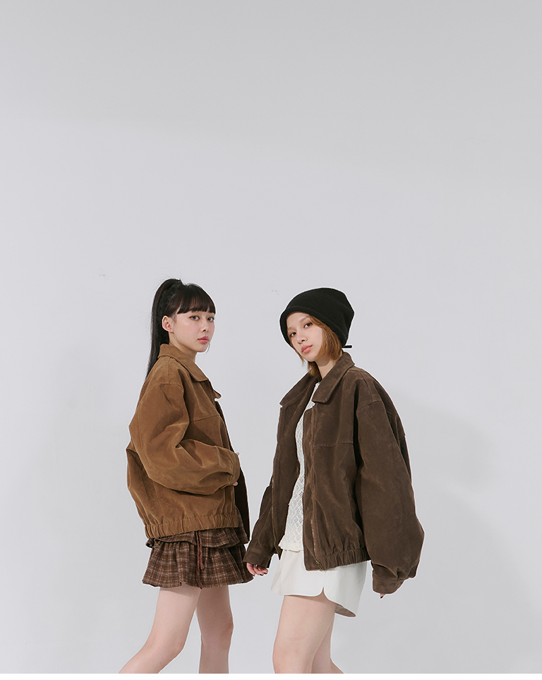 スエード風ョートジャケット 2色展開