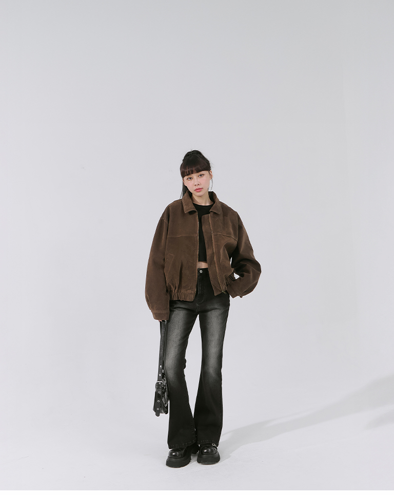 スエード風ョートジャケット 2色展開