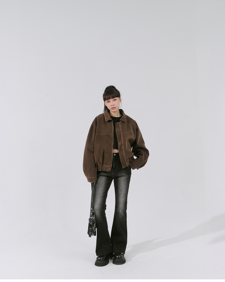 スエード風ョートジャケット 2色展開