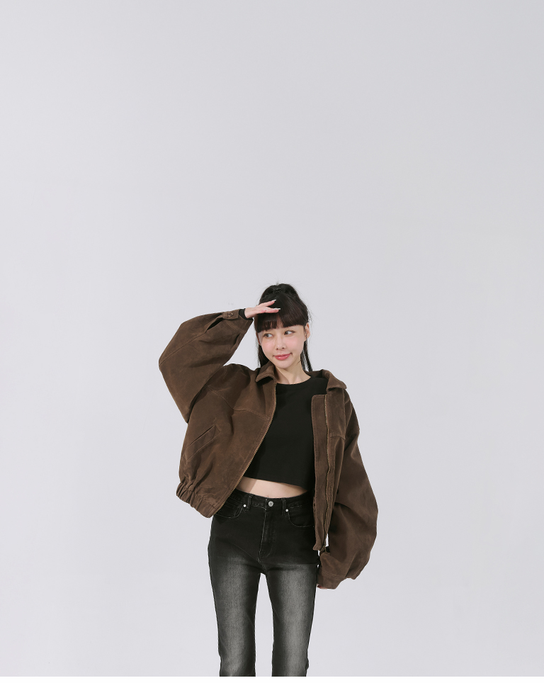 スエード風ョートジャケット 2色展開