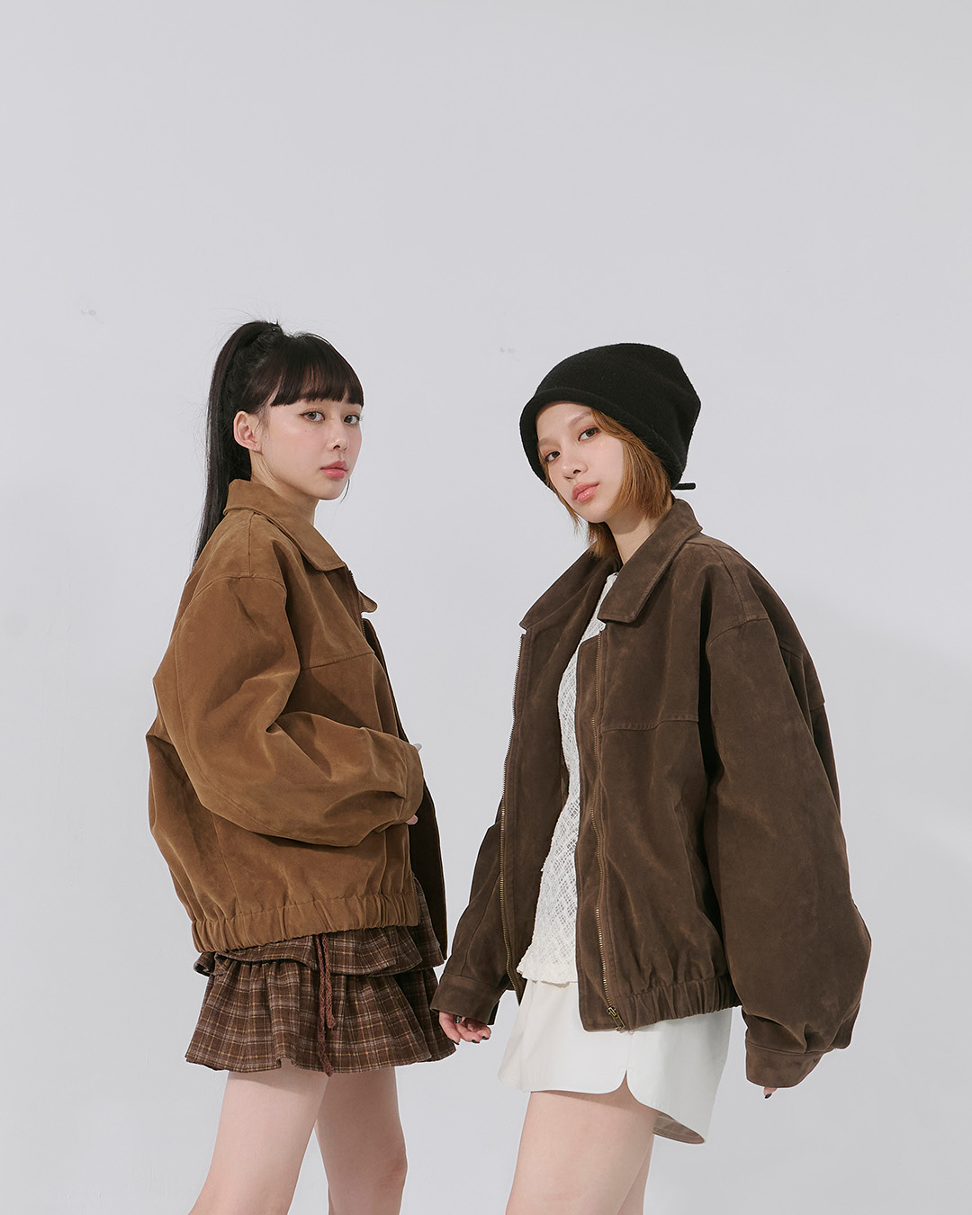 スエード風ョートジャケット 2色展開