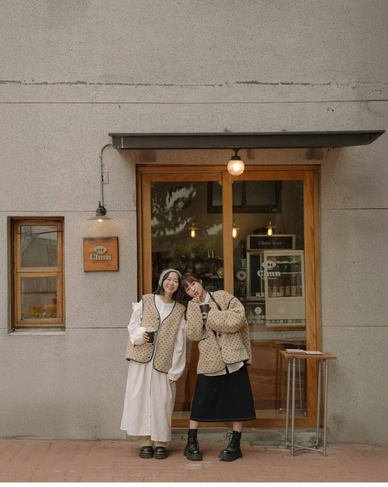 配色ハート柄ボアジャケット