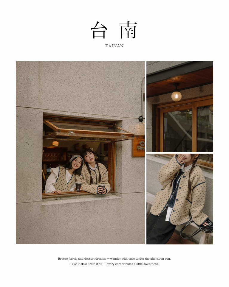 配色ハート柄ボアジャケット