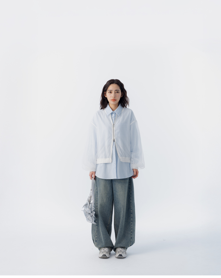 ダブルチュールシースルージャケット 2色展開