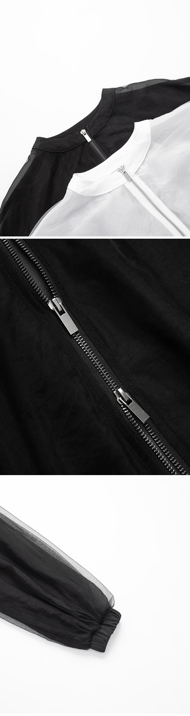 ダブルチュールシースルージャケット 2色展開