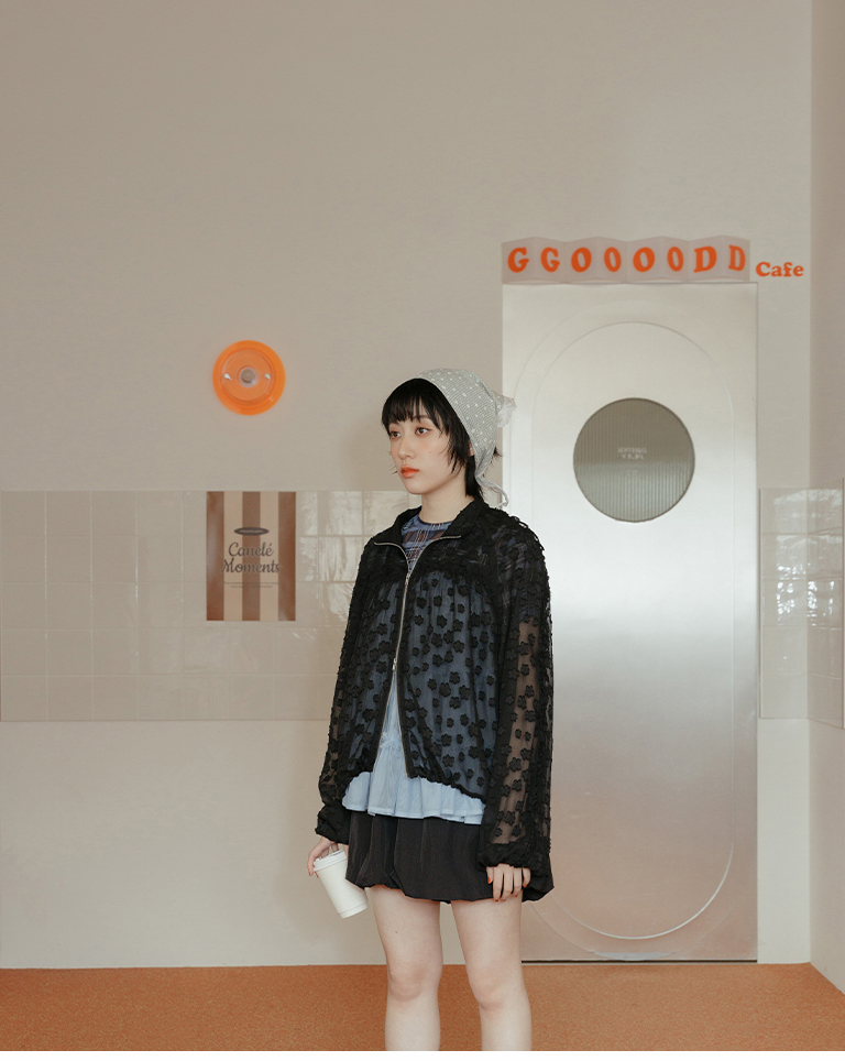 春5尚未收到---立体刺繍シアージャケット 2色展開