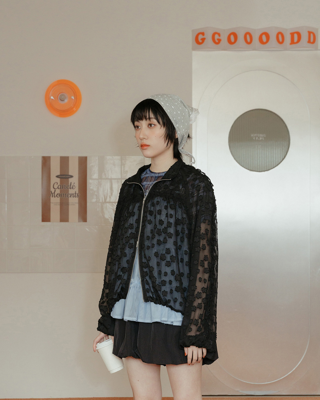 春5尚未收到---立体刺繍シアージャケット 2色展開