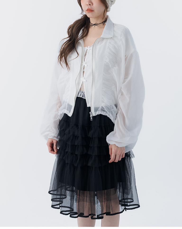 春12未到---ギャザーデザインブルゾン 3色展開