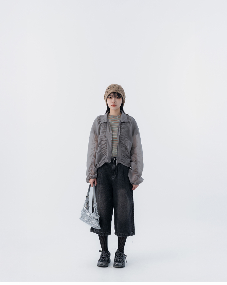 春12未到---ギャザーデザインブルゾン 3色展開