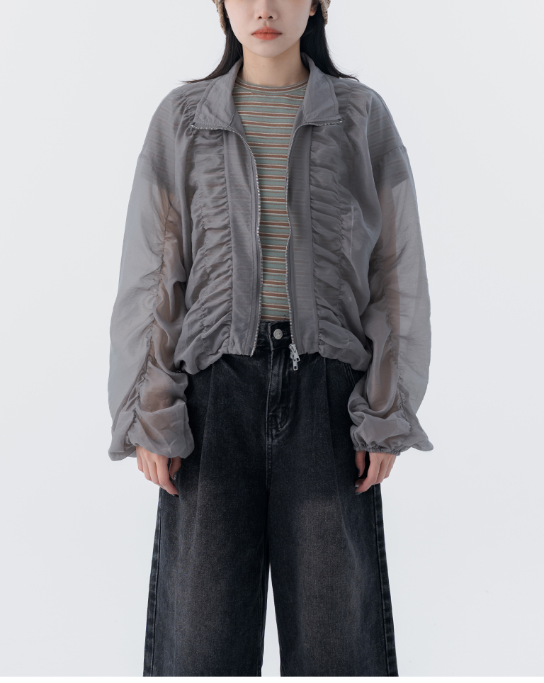 春12未到---ギャザーデザインブルゾン 3色展開