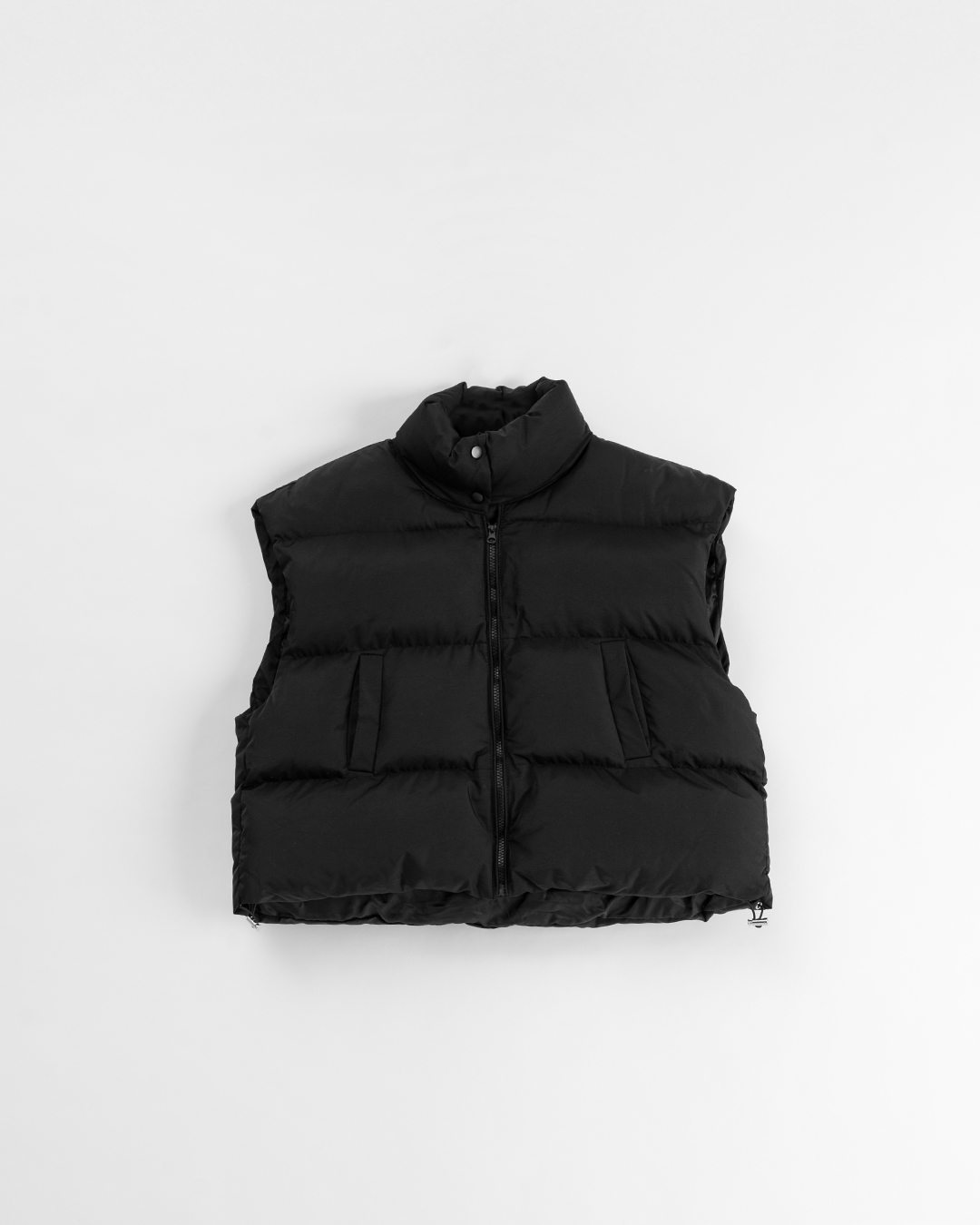 冬1尚未收到---ドローストリング中綿ベスト 2色展開