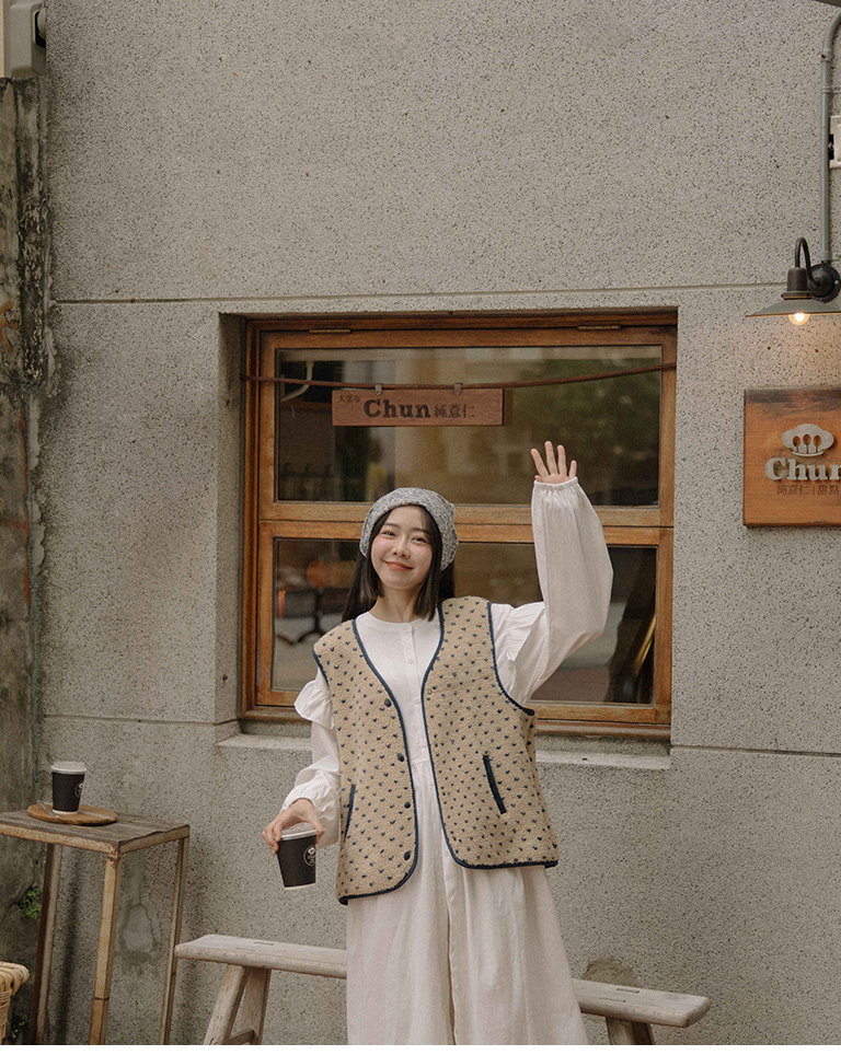 ハートデザインフリースベスト