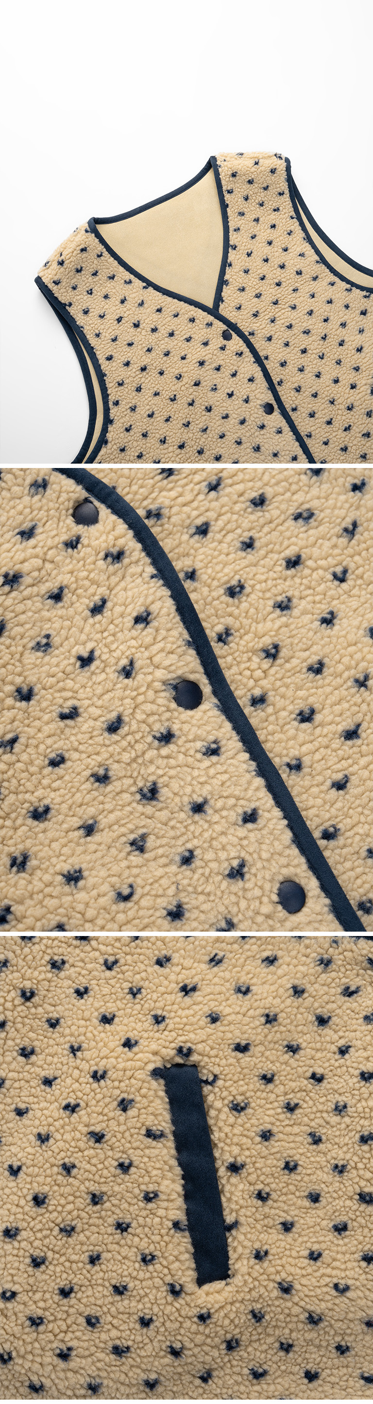 ハートデザインフリースベスト