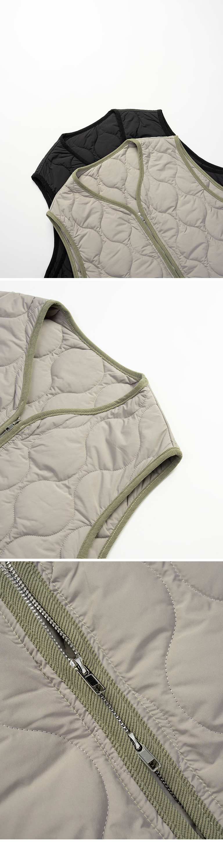 キルティングゆったりベスト 2色展開