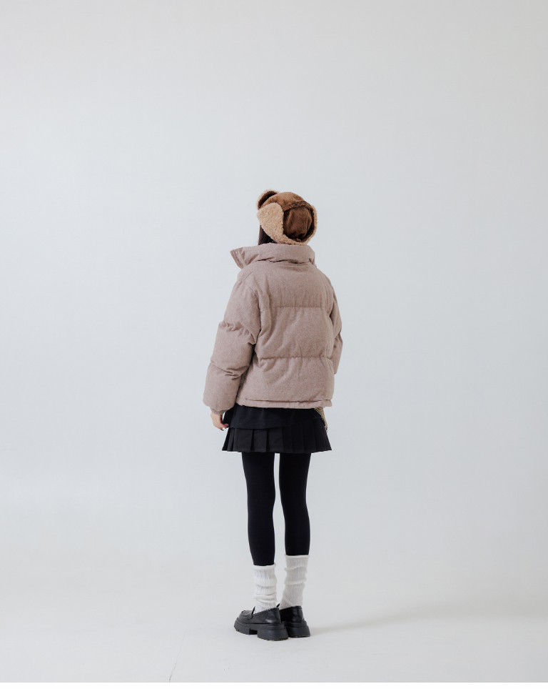 立ち襟キルティングジャケット 2色展開