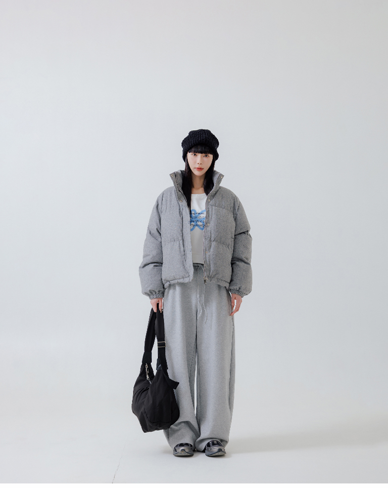 立ち襟キルティングジャケット 2色展開