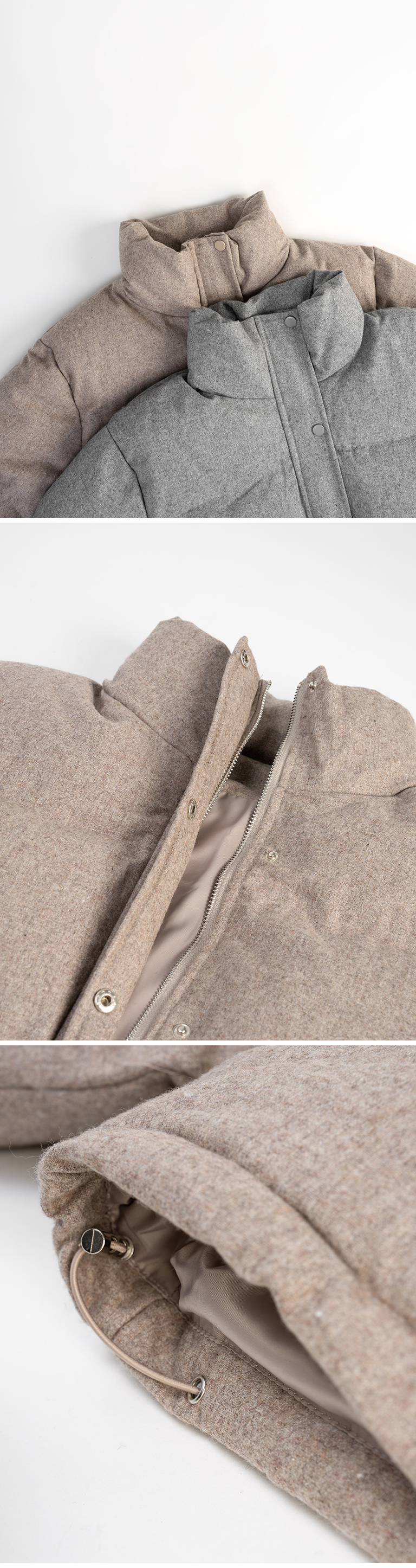 立ち襟キルティングジャケット 2色展開