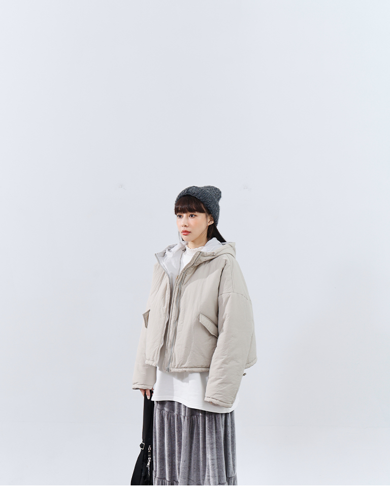 フード中綿ジャケット 2色展開