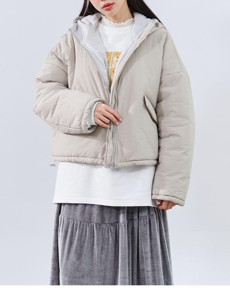 フード中綿ジャケット 2色展開