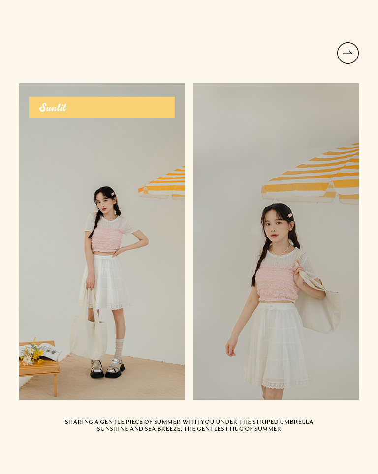 レースティアードミニスカート 2色展開