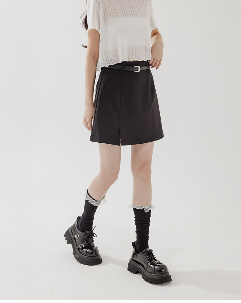 スリット付きミニスカート 2色展開