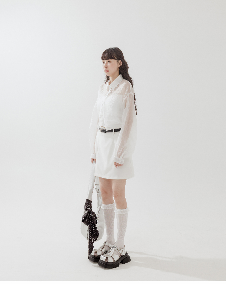 スリット付きミニスカート 2色展開