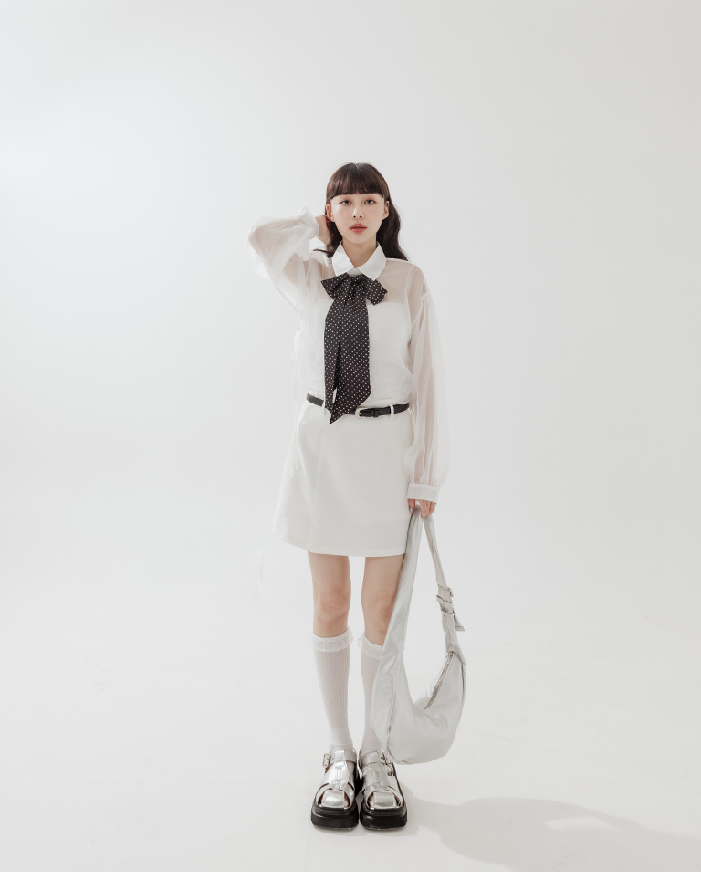 スリット付きミニスカート 2色展開