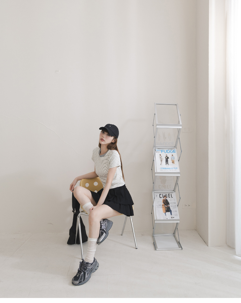 スウェットフリルティアードミニスカート 2色展開 S/M