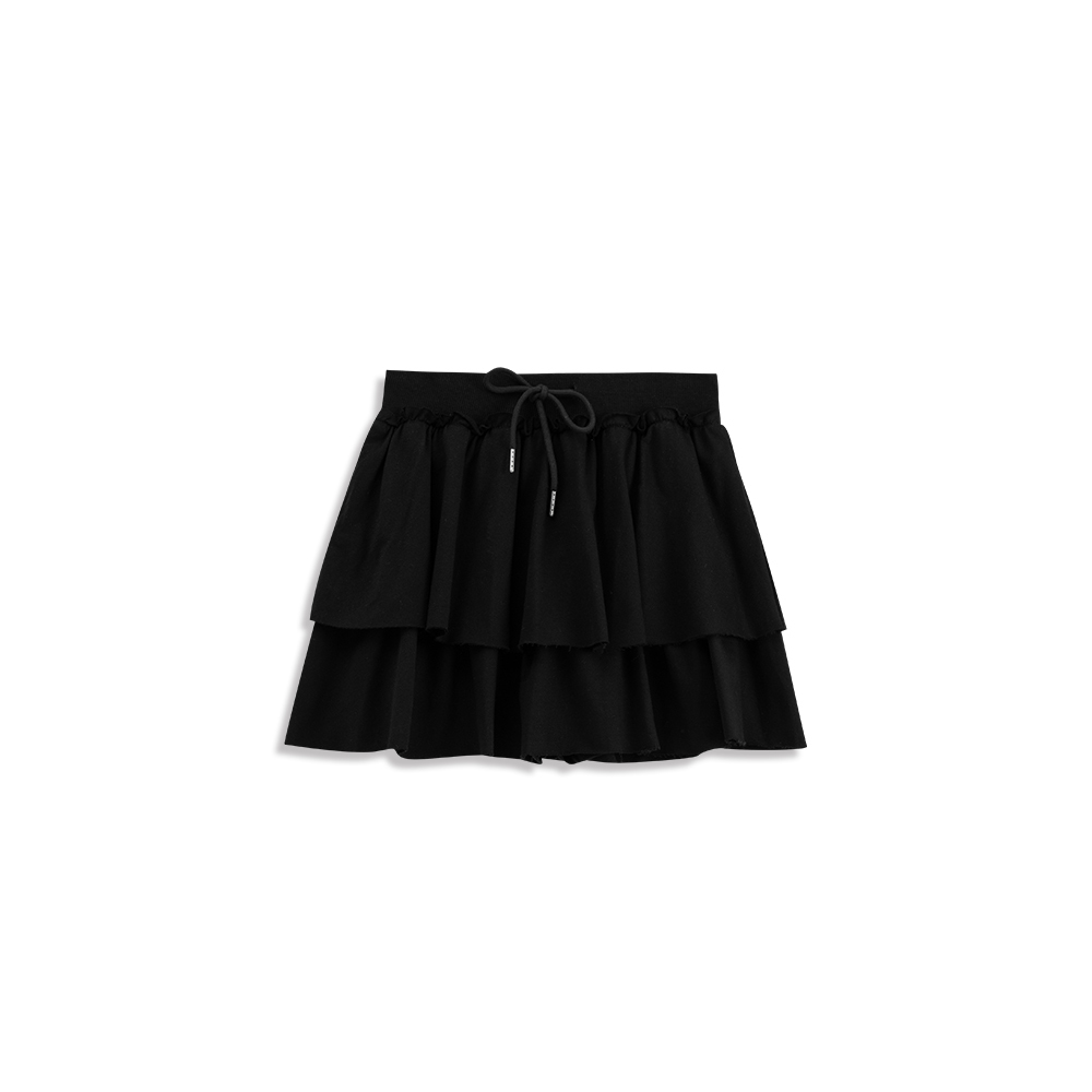 スウェットフリルティアードミニスカート 2色展開 S/M