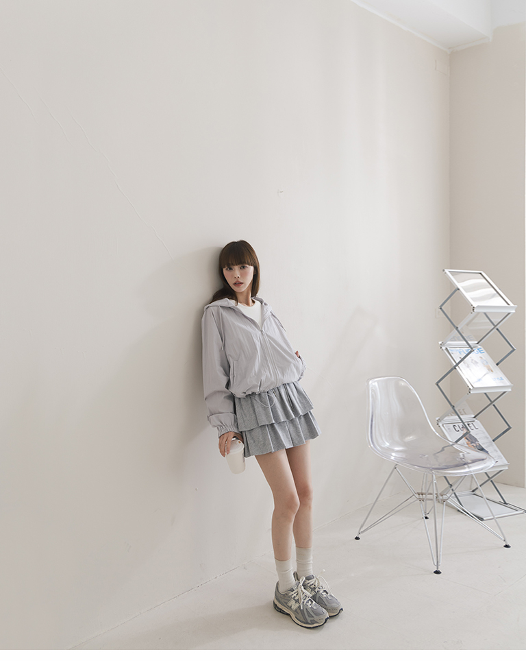 スウェットフリルティアードミニスカート 2色展開 S/M