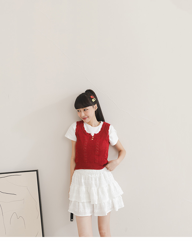 レースフリルミニスカート