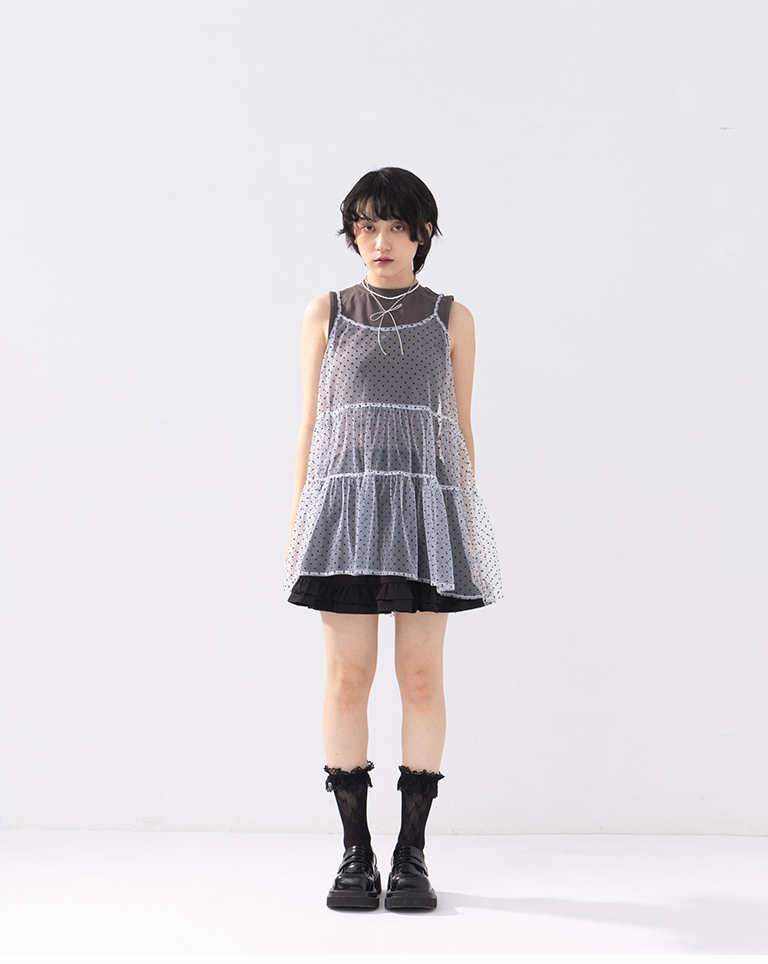 ダブルフリルミニスカート 2色展開